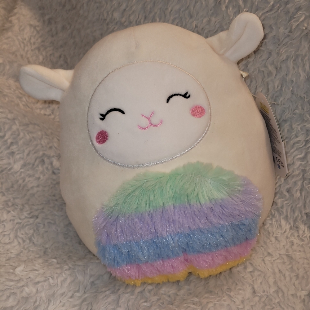 NWT * SQUISHMALLOWS * Sophie The Lamb * SQUISHMALLOW * Rainbow * 8inch *